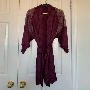 Victoria’s Secret Plum Satin Robe XS/S